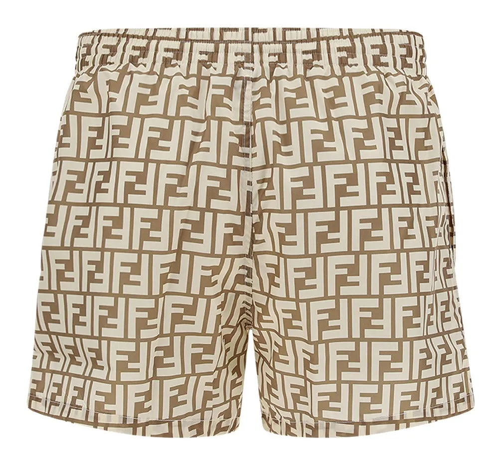 Fendi FF Drawstring Swim Shorts