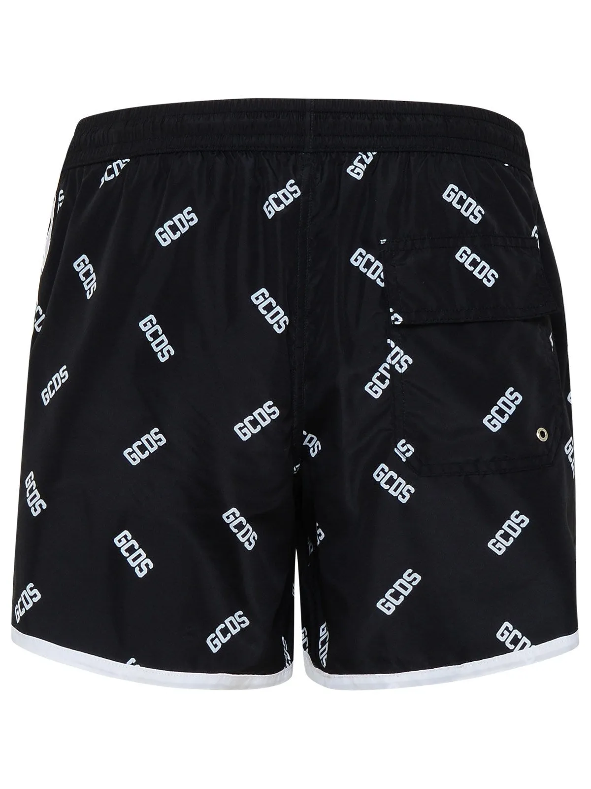 GCDS Allover Logo Printed Drawstring Swim Shorts