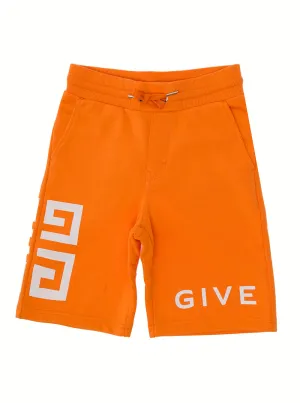 Givenchy Kids Logo Printed Drawstring Track Shorts