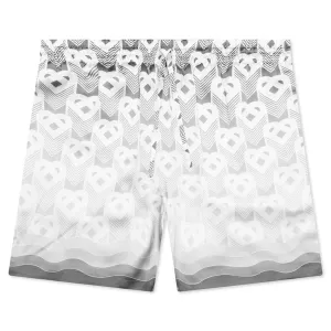Gradient Heart Monogram Drawstring Shorts - Grey