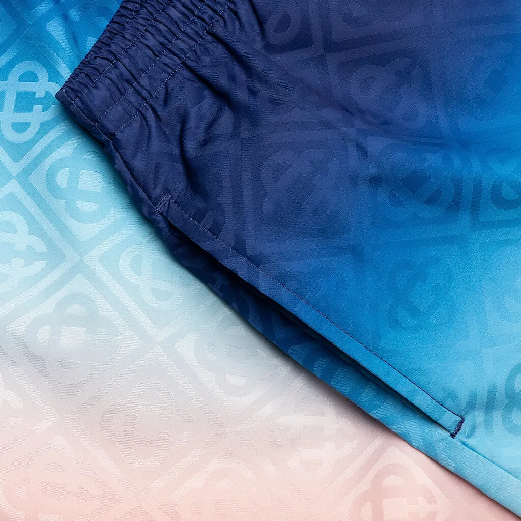 Gradient Printed Swim Shorts - Blue