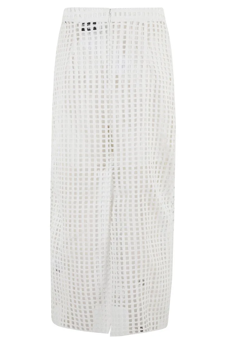 Handkerchief Mesh Skirt With All-Over Sequins