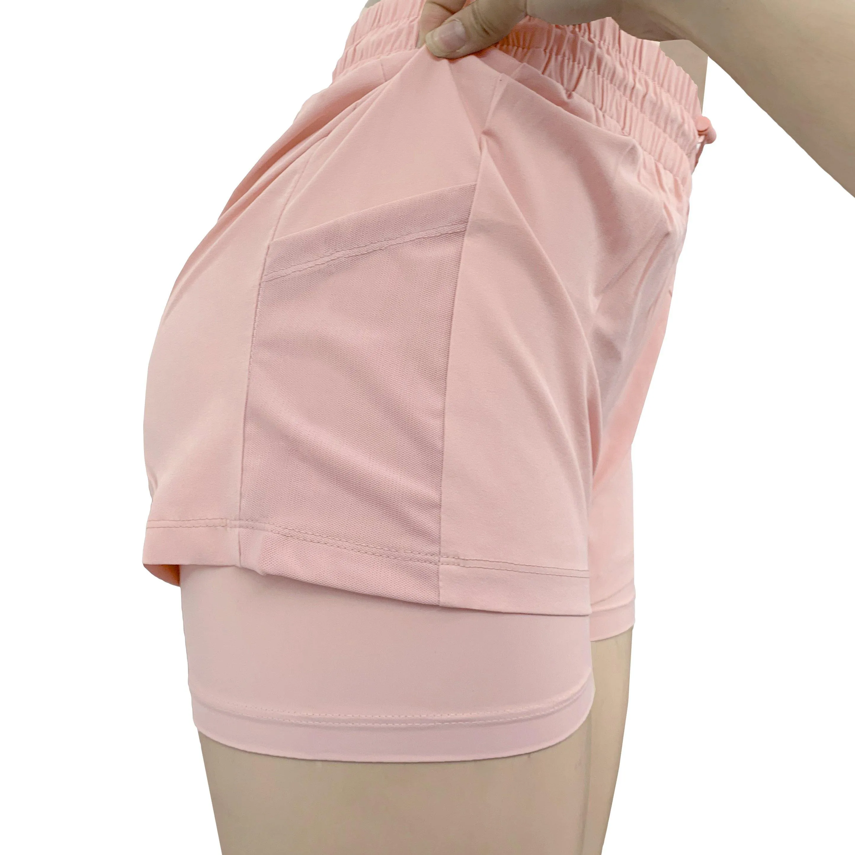 High Waisted Women's Shorts "Run" - Inner Layer Quick Dry Athletic Running Shorts with Pockets