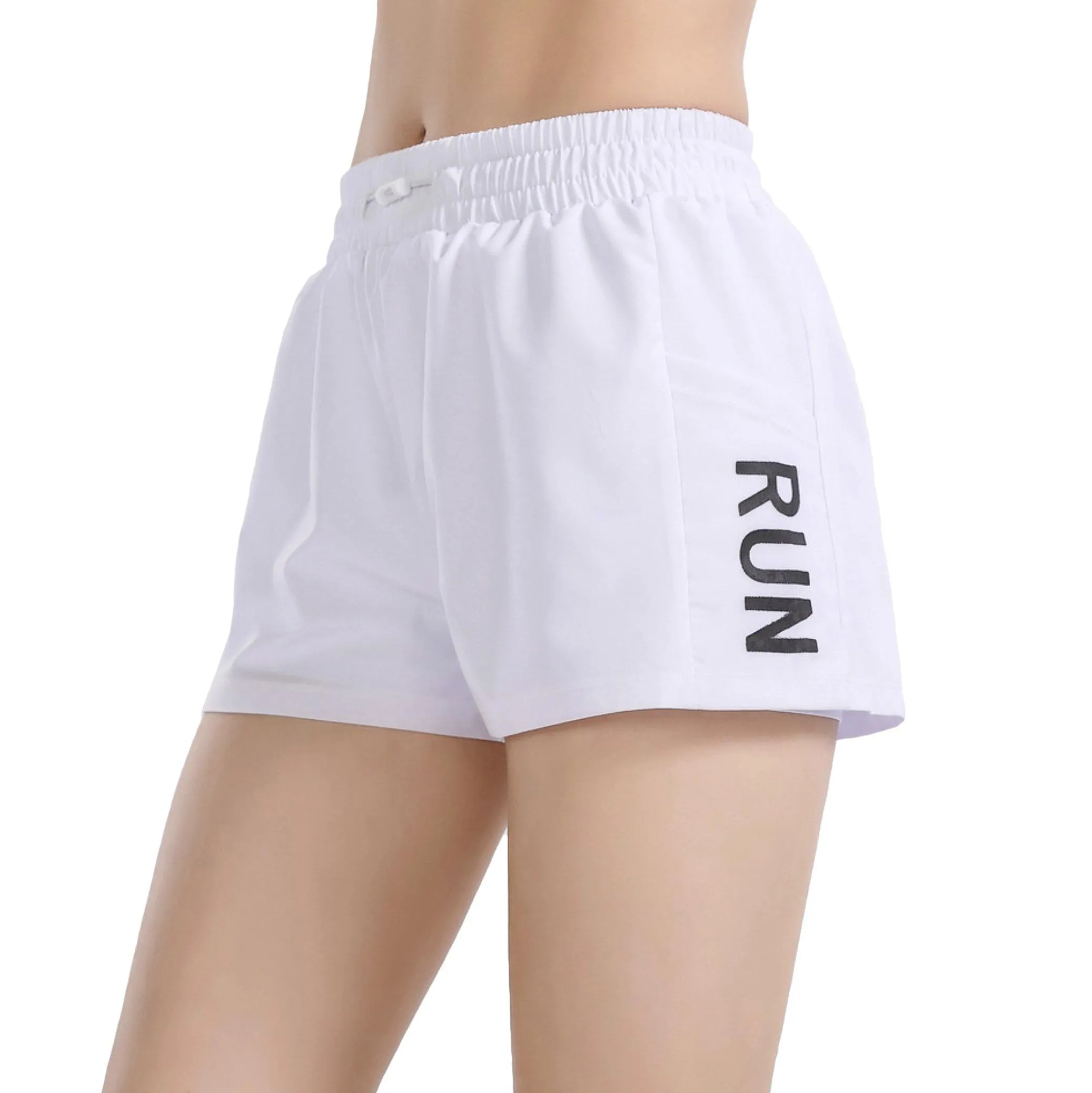 High Waisted Women's Shorts "Run" - Inner Layer Quick Dry Athletic Running Shorts with Pockets