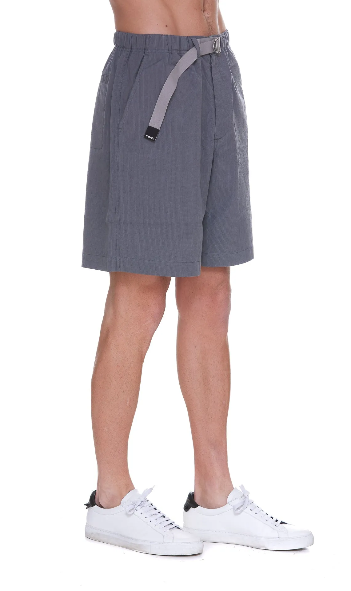 Kenzo Logo Printed Belt Shorts
