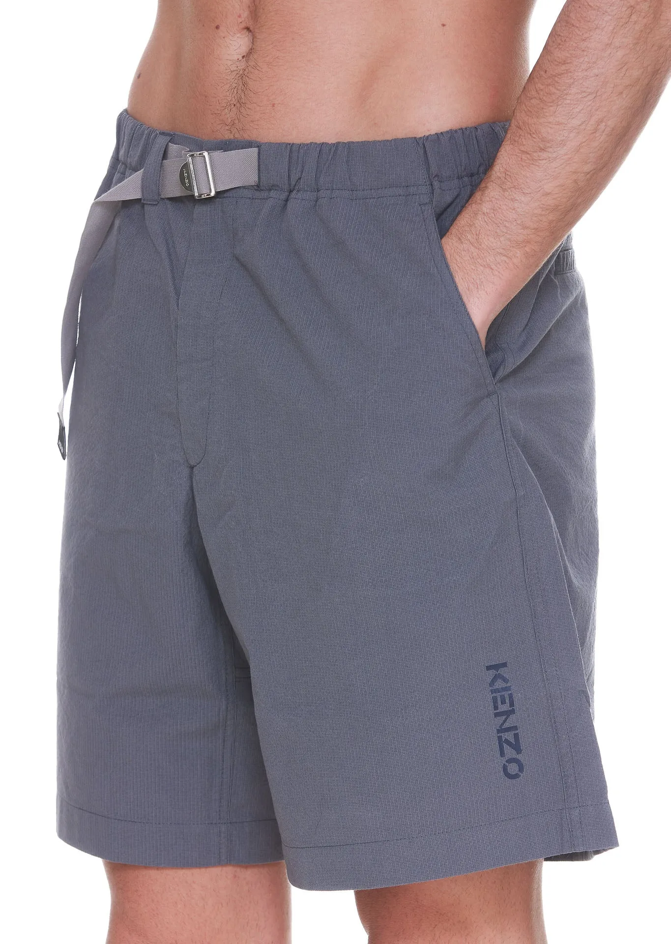 Kenzo Logo Printed Belt Shorts