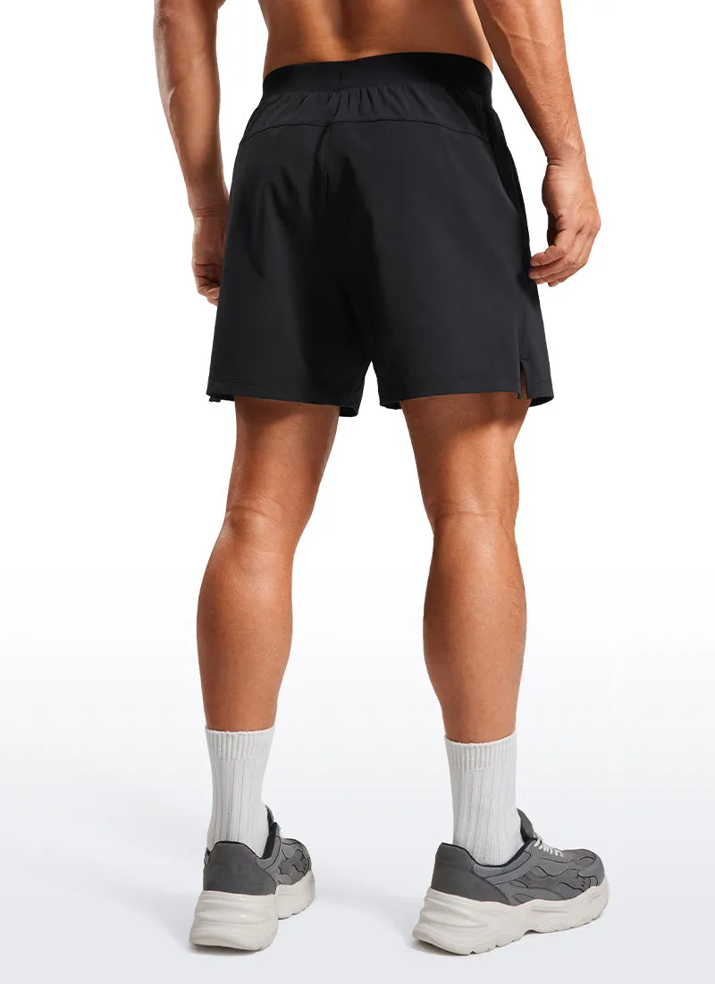 Lightweight Stretchy Athletic Workout Shorts with Zipper Pocket 5''