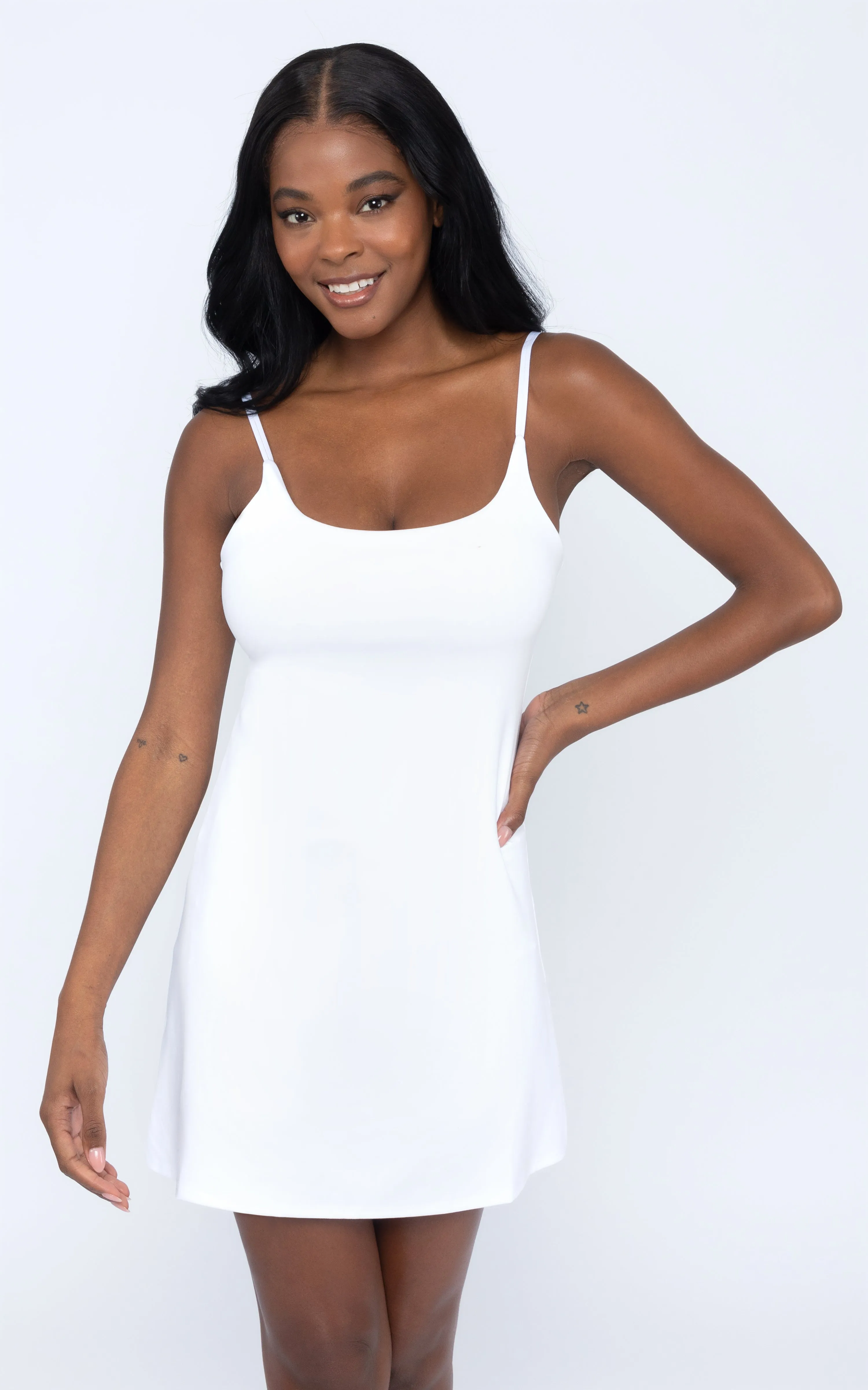 Lux  Dress with Built-In Bra and Shorts