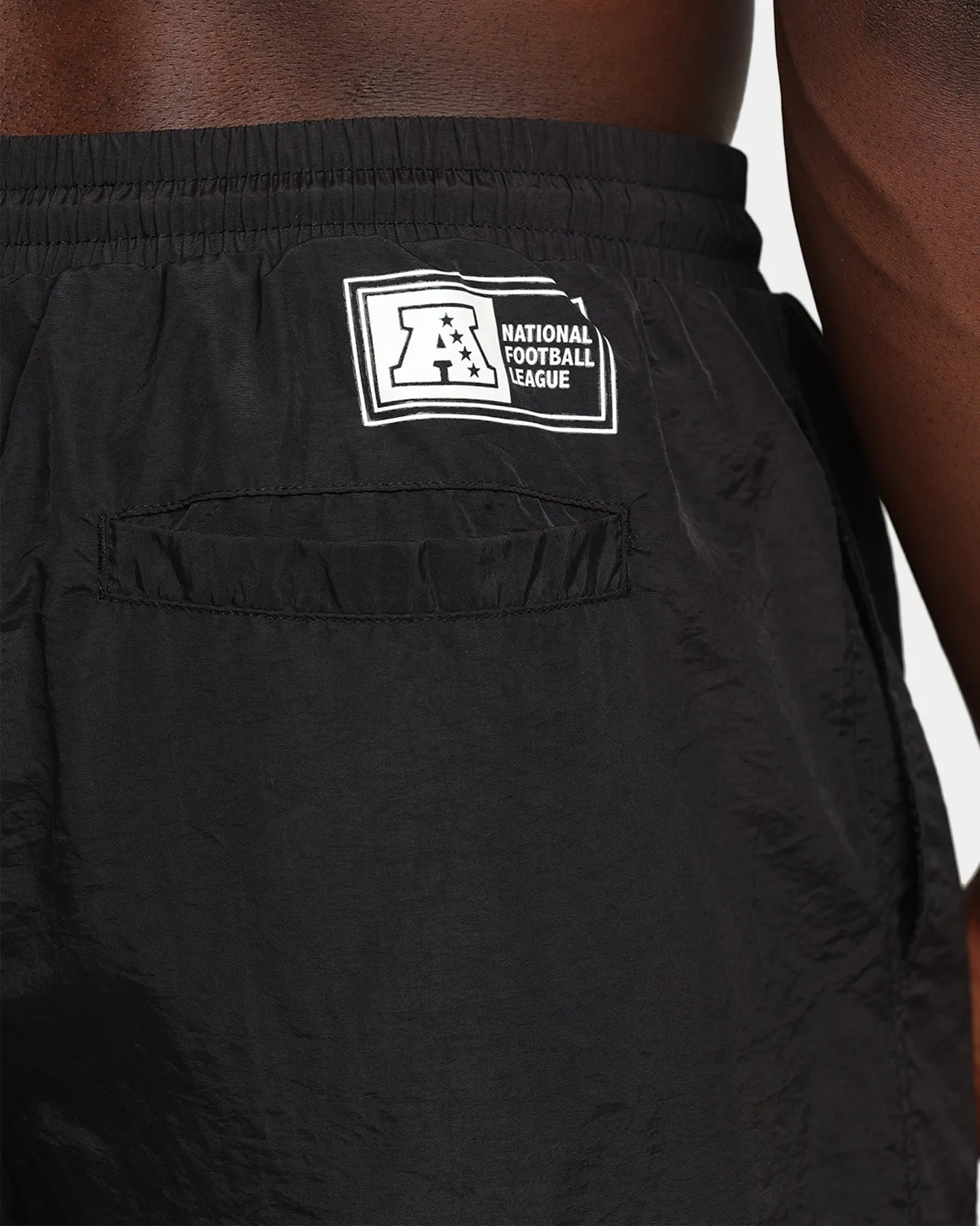 Majestic Athletic Las Vegas Raiders Chrome Font Beach Shorts Black