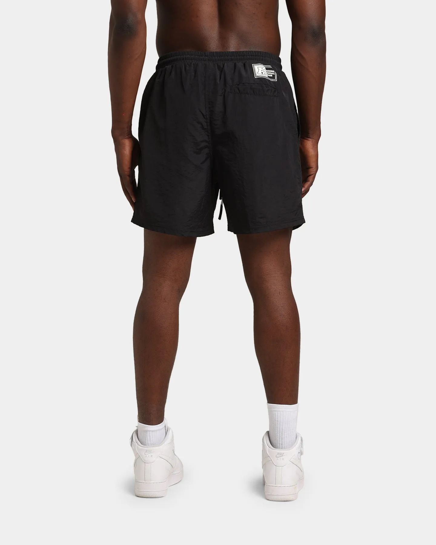 Majestic Athletic Las Vegas Raiders Chrome Font Beach Shorts Black