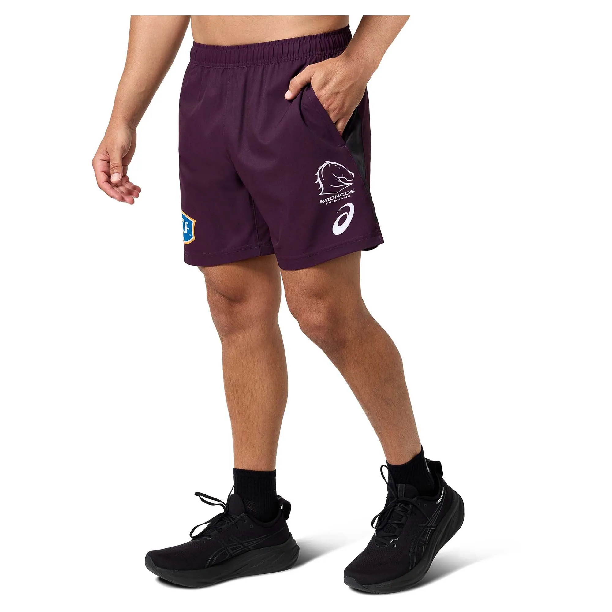 Men's NRL Brisbane Broncos 2025 Replica Training Shorts