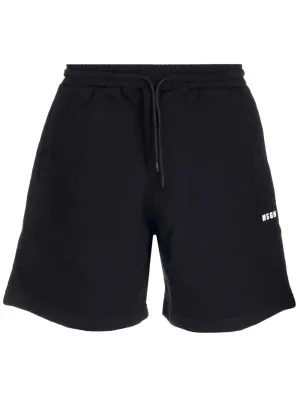 MSGM Logo Printed Drawstring Track Shorts