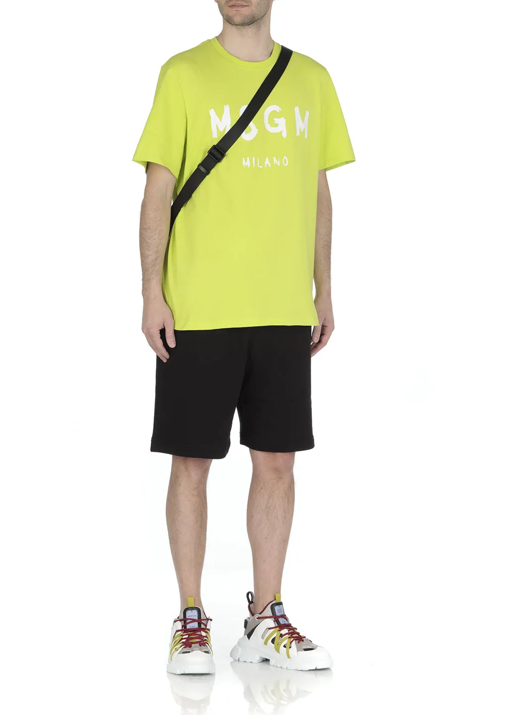 MSGM Logo Printed Drawstring Track Shorts