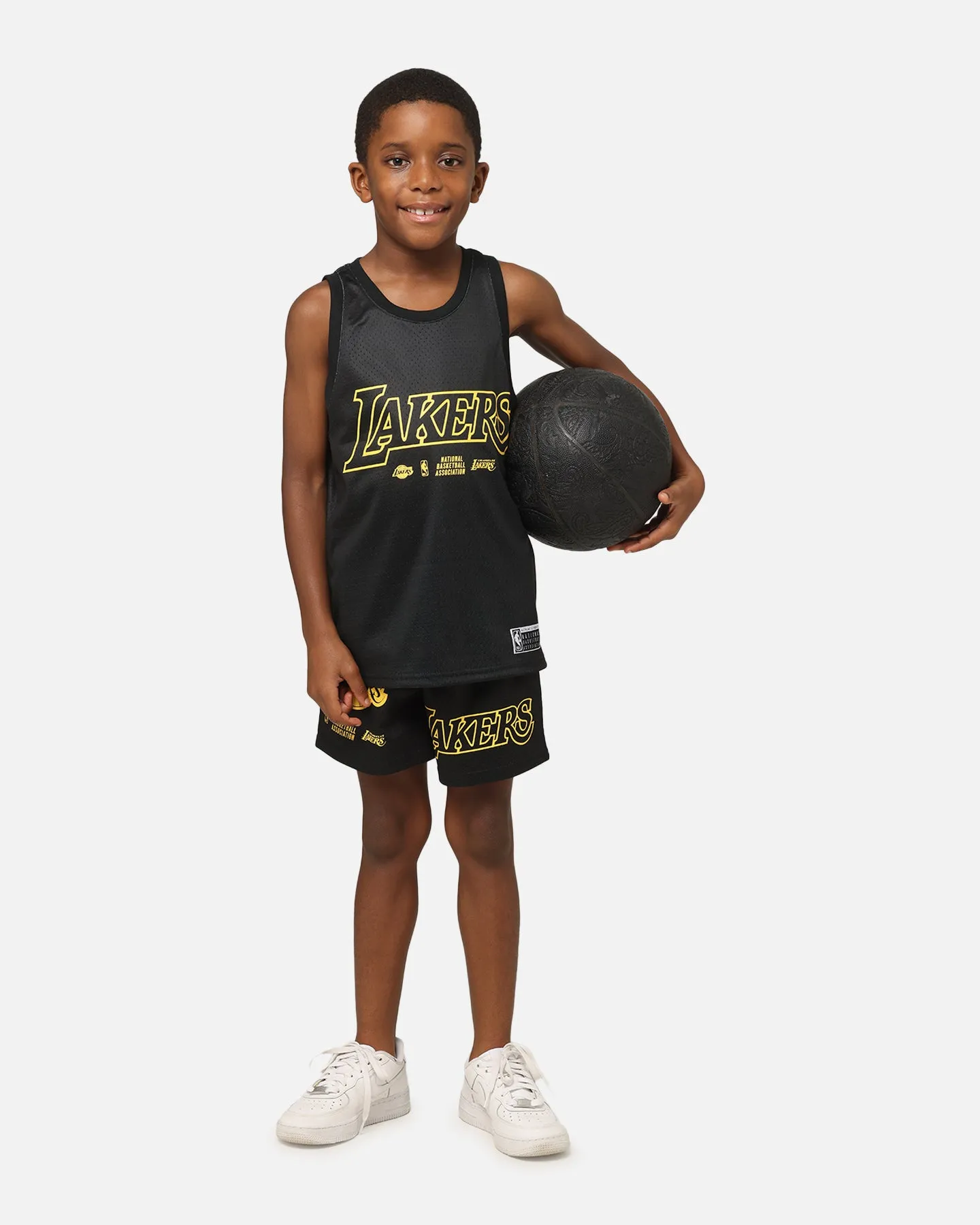 NBA Kids' Los Angeles Lakers Duncan Mesh Shorts Black