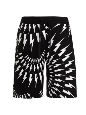 Neil Barrett Thunderbolt Print Drawstring Shorts