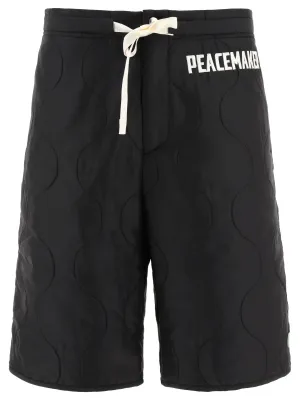 OAMC Logo Printed Quilted Drawstring Shorts