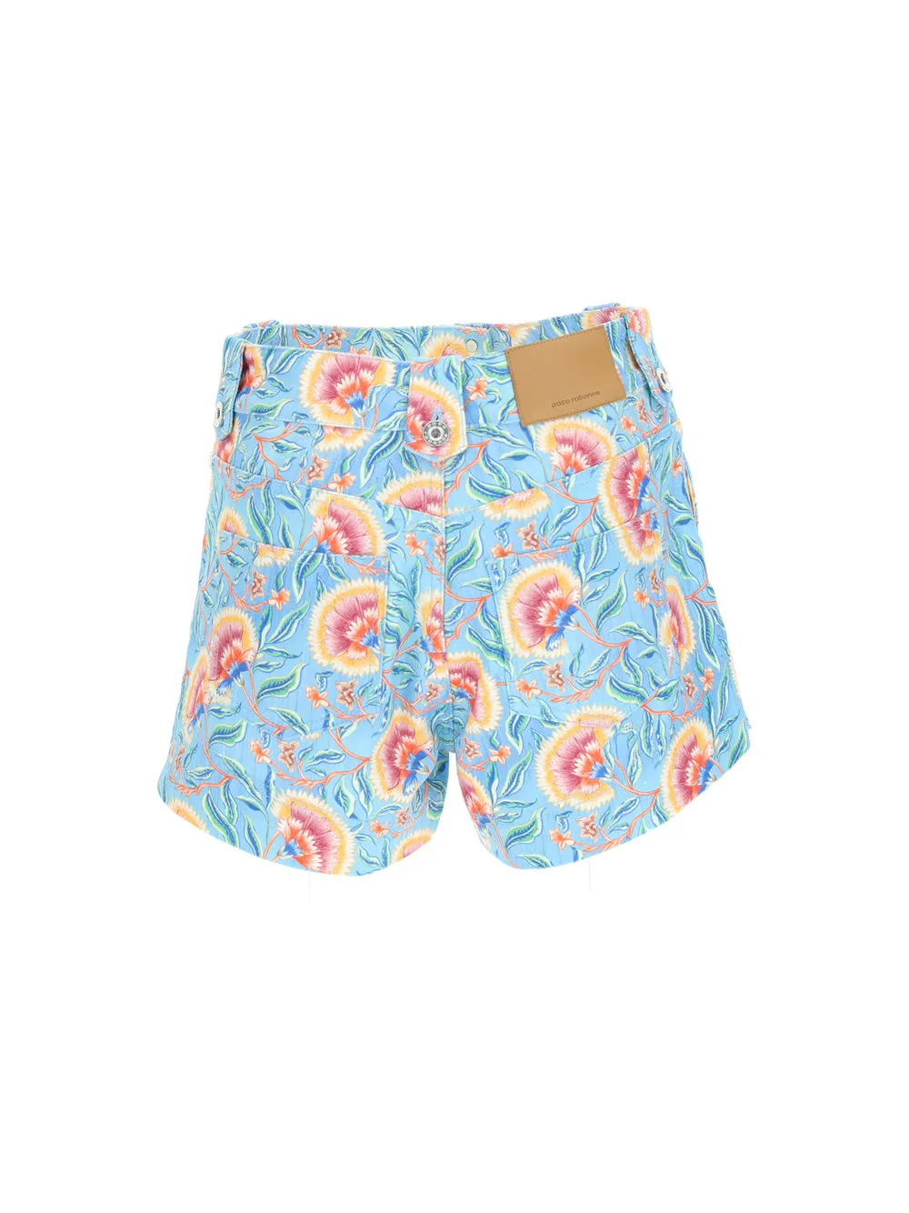Paco Rabanne	Floral-Printed Buttoned Shorts