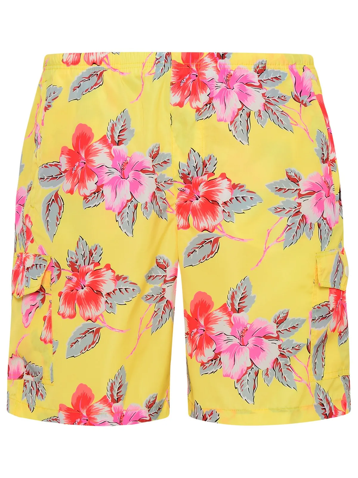 Palm Angels Hibiscus-Printed Elasticated Waistband Swim Shorts