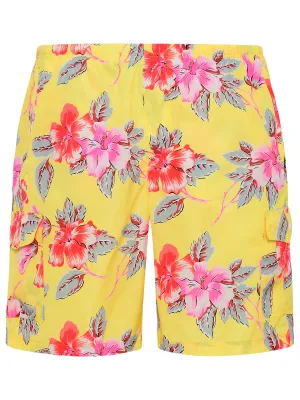 Palm Angels Hibiscus-Printed Elasticated Waistband Swim Shorts