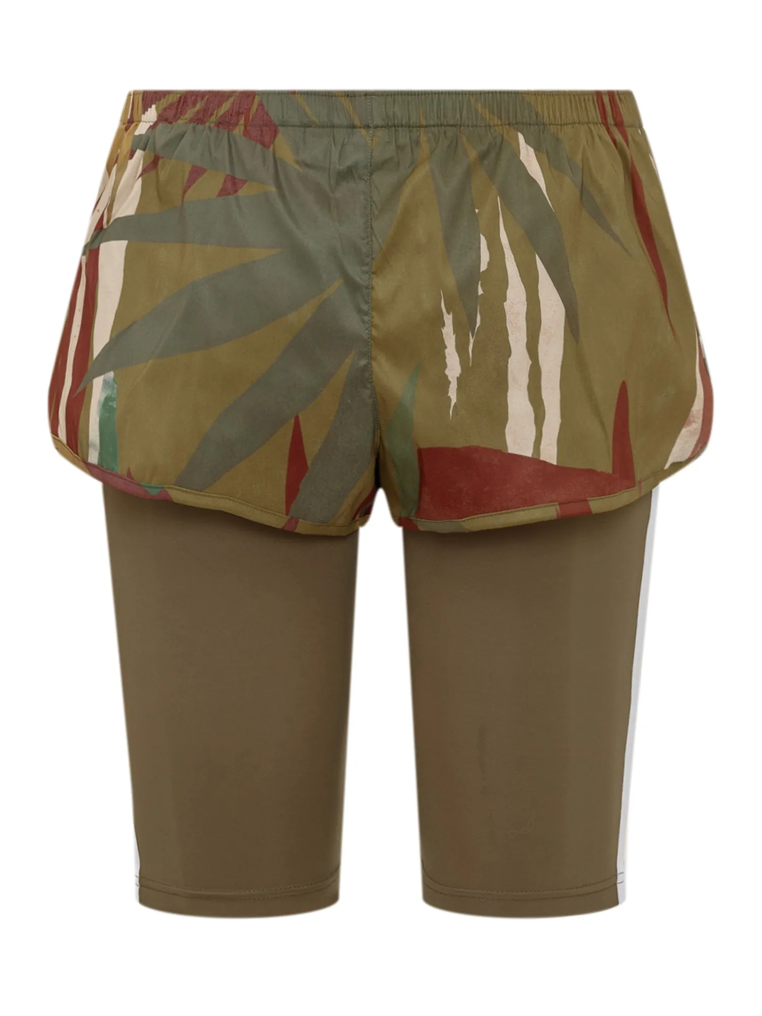 Palm Angels Logo Printed Double-Layer Shorts