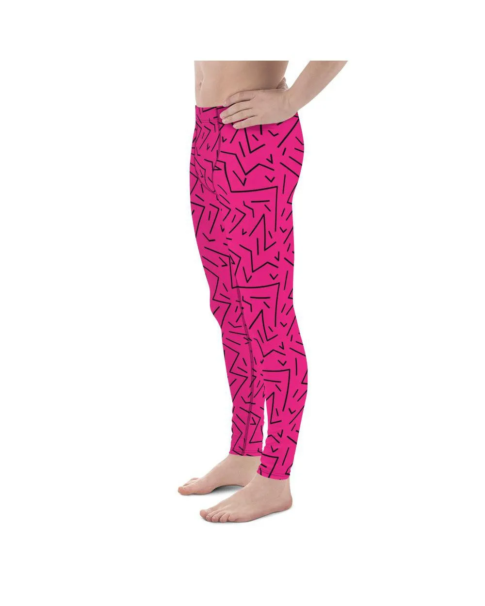 Pink Black Line Meggings