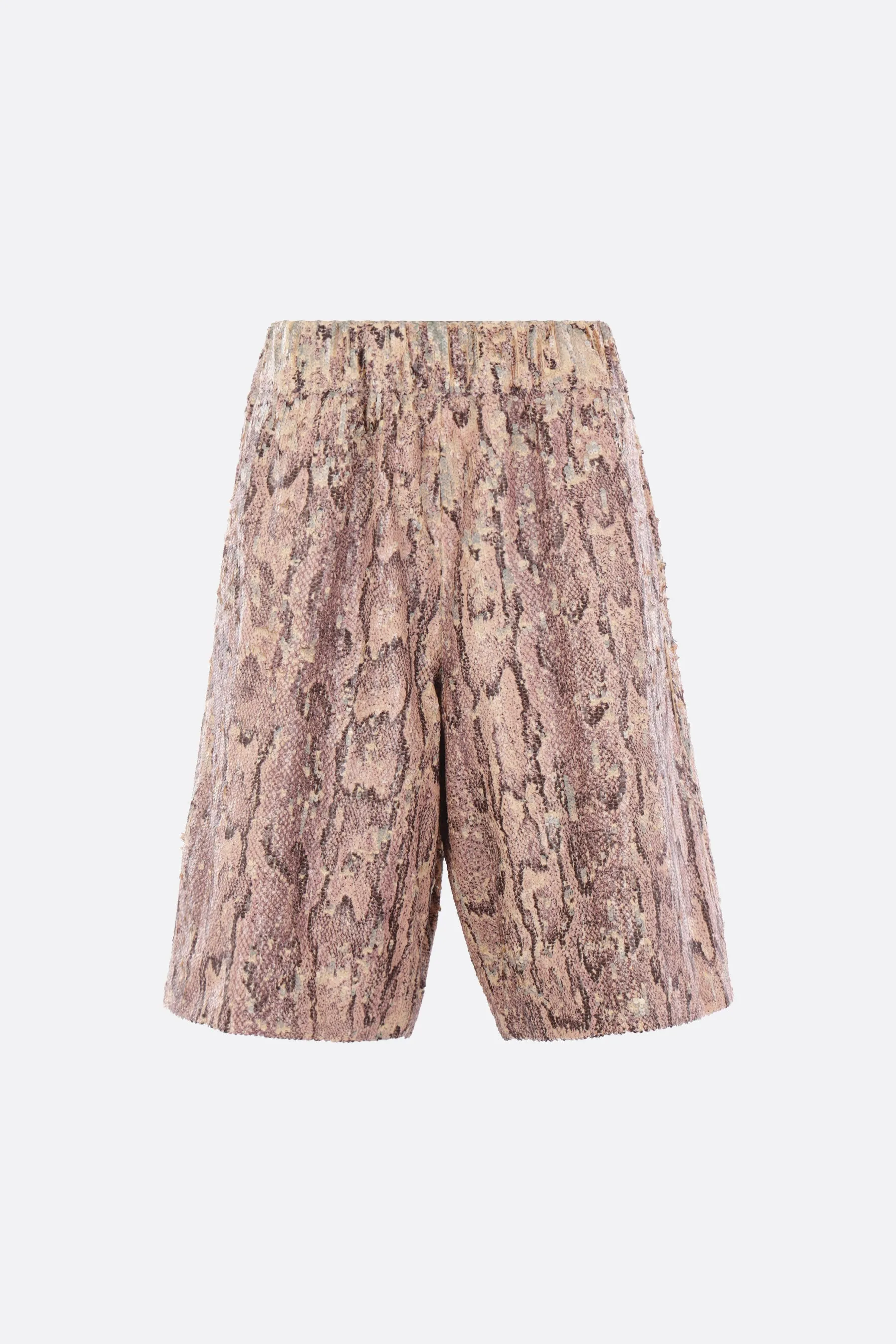 Pomy shorts in sequinned cotton