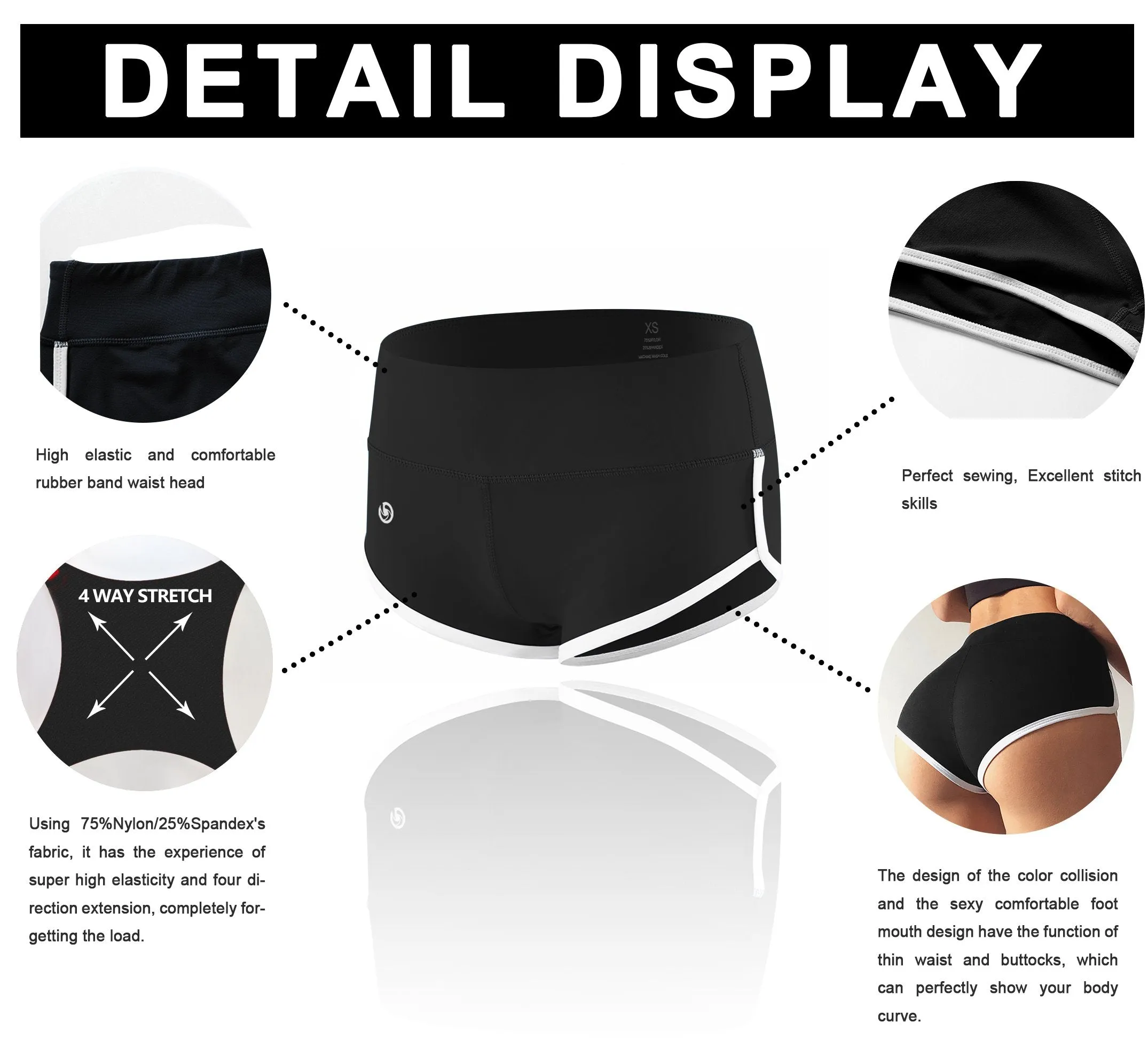 Printed Booty Gym Shorts black dandelion_Gym