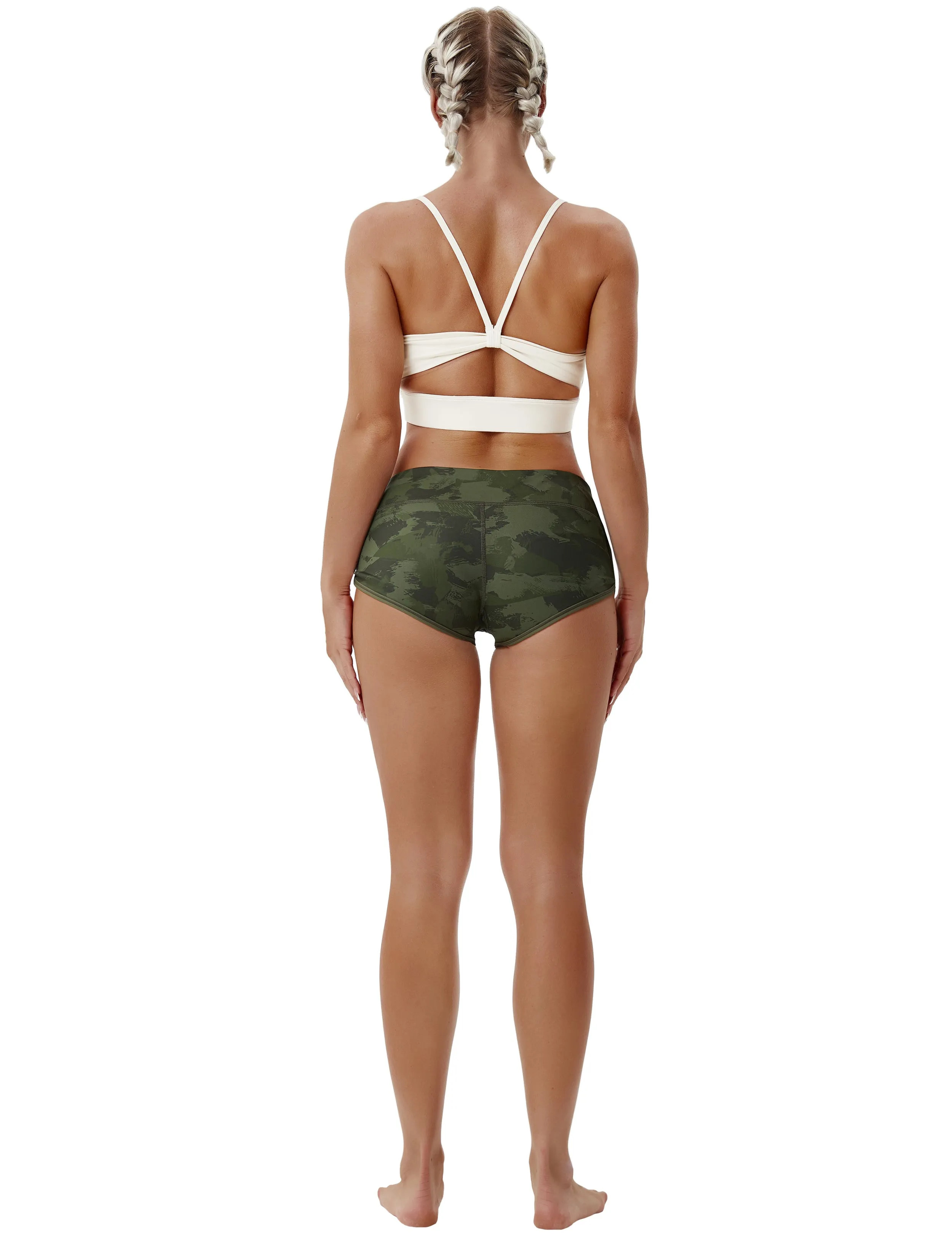 Printed Booty Jogging Shorts green brushcamo_Jogging
