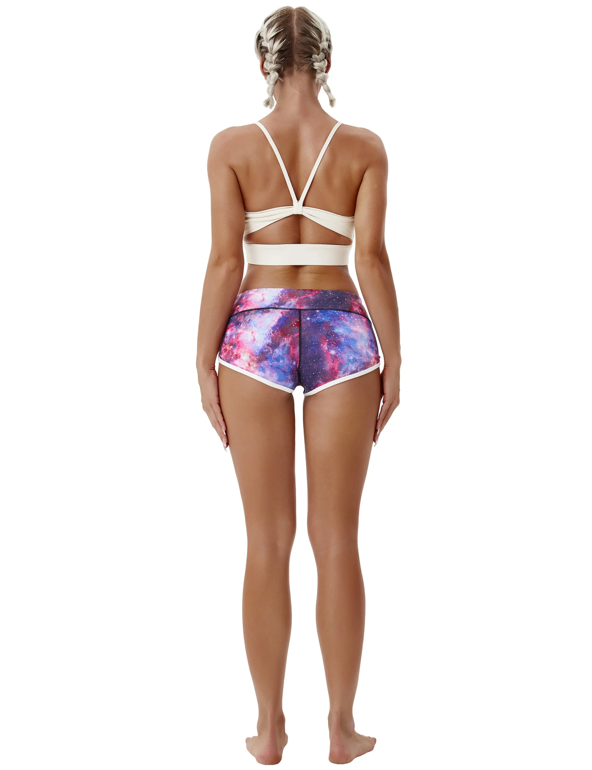 Printed Booty Running Shorts galaxy_Running