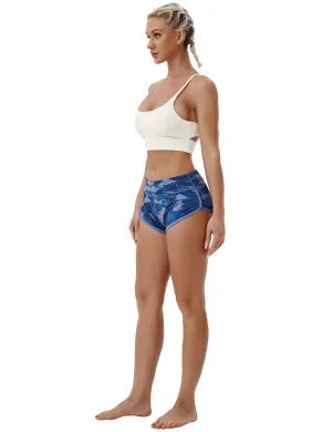 Printed Booty yogastudio Shorts navy brushcamo_yogastudio