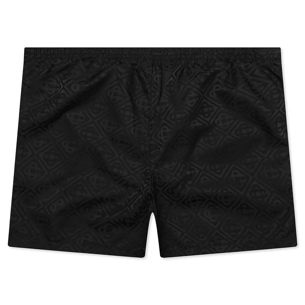 Printed Swim Shorts - Black