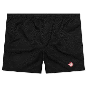 Printed Swim Shorts - Black
