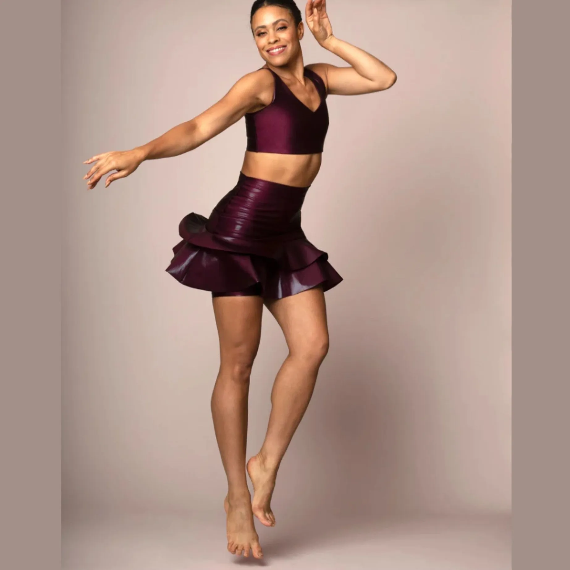 Samba Shimmer Skirt - Bordeaux