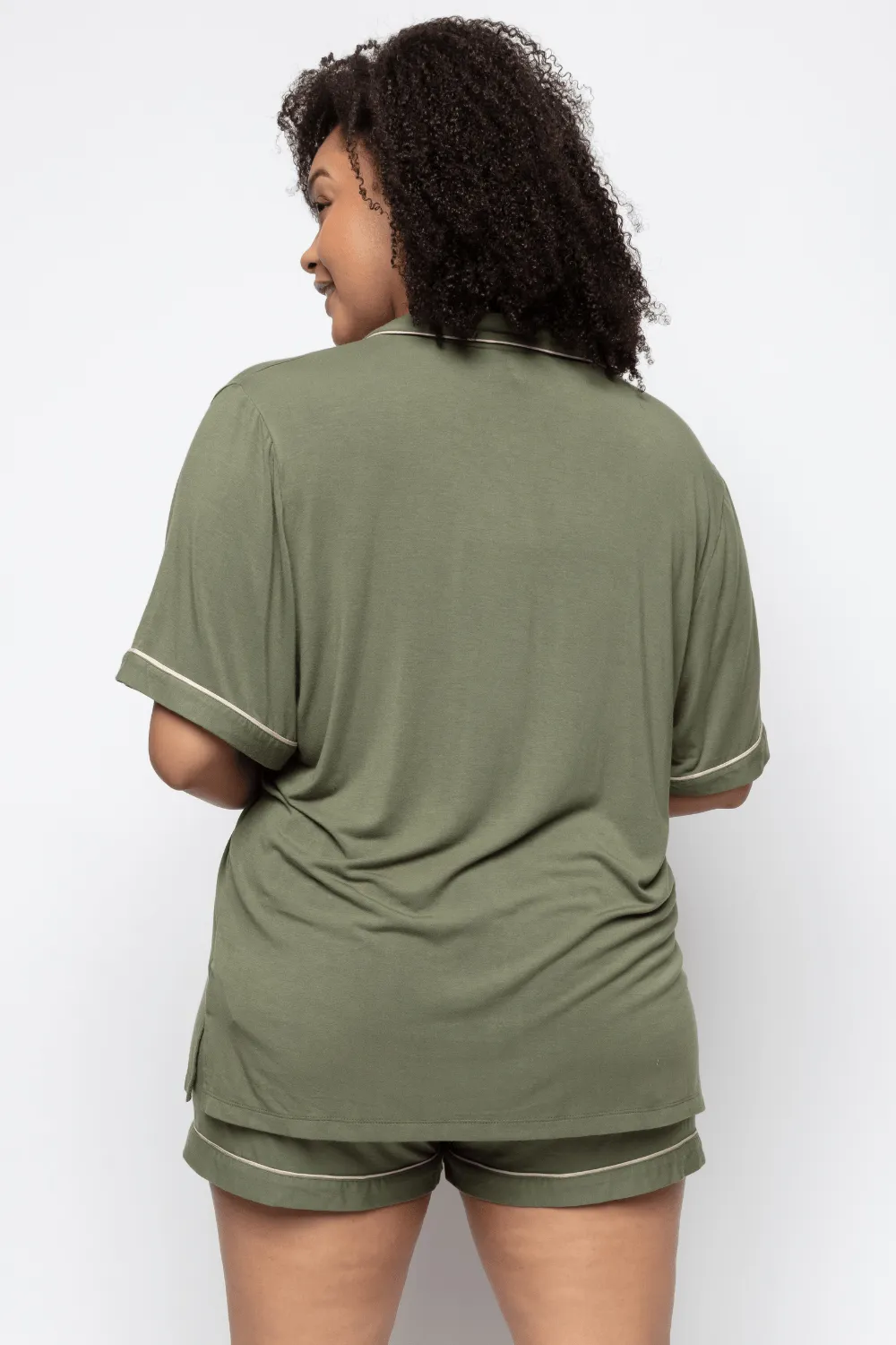Savannah Olive Revere Jersey Shorty Set