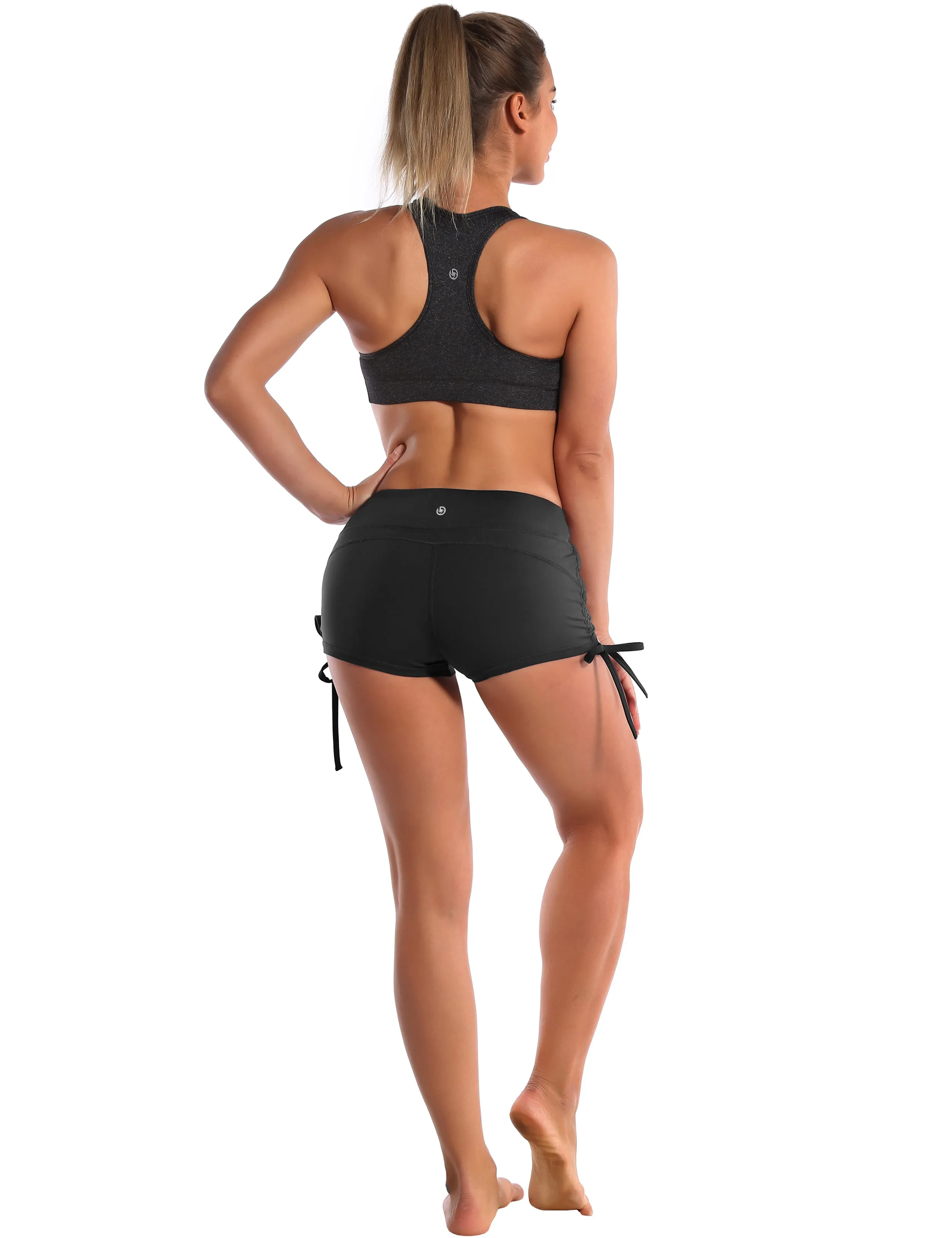 Side Drawstring Hot Shorts black_Golf