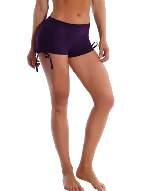 Side Drawstring Hot Shorts eggplantpurple_Tall Size