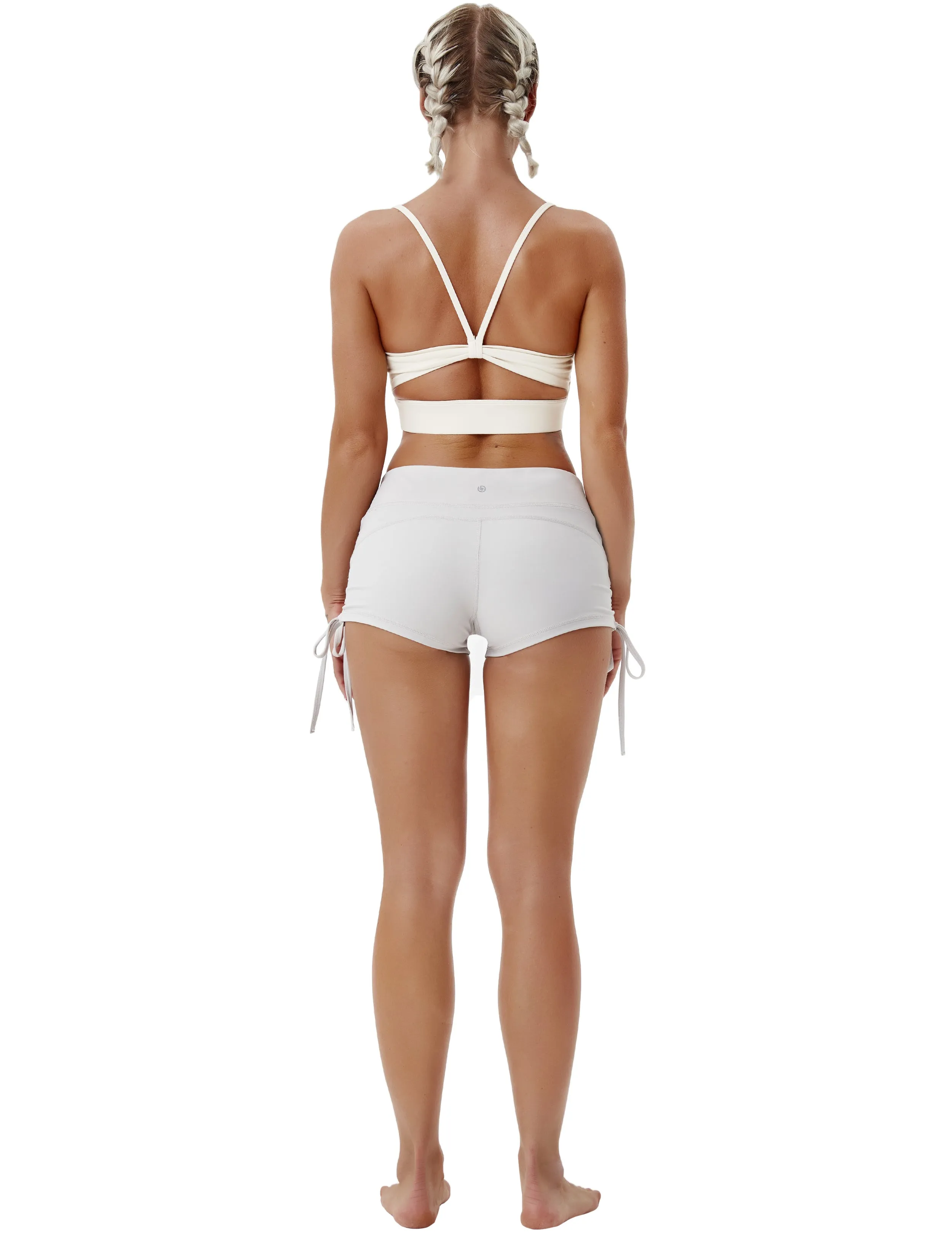 Side Drawstring Hot Shorts lightgray