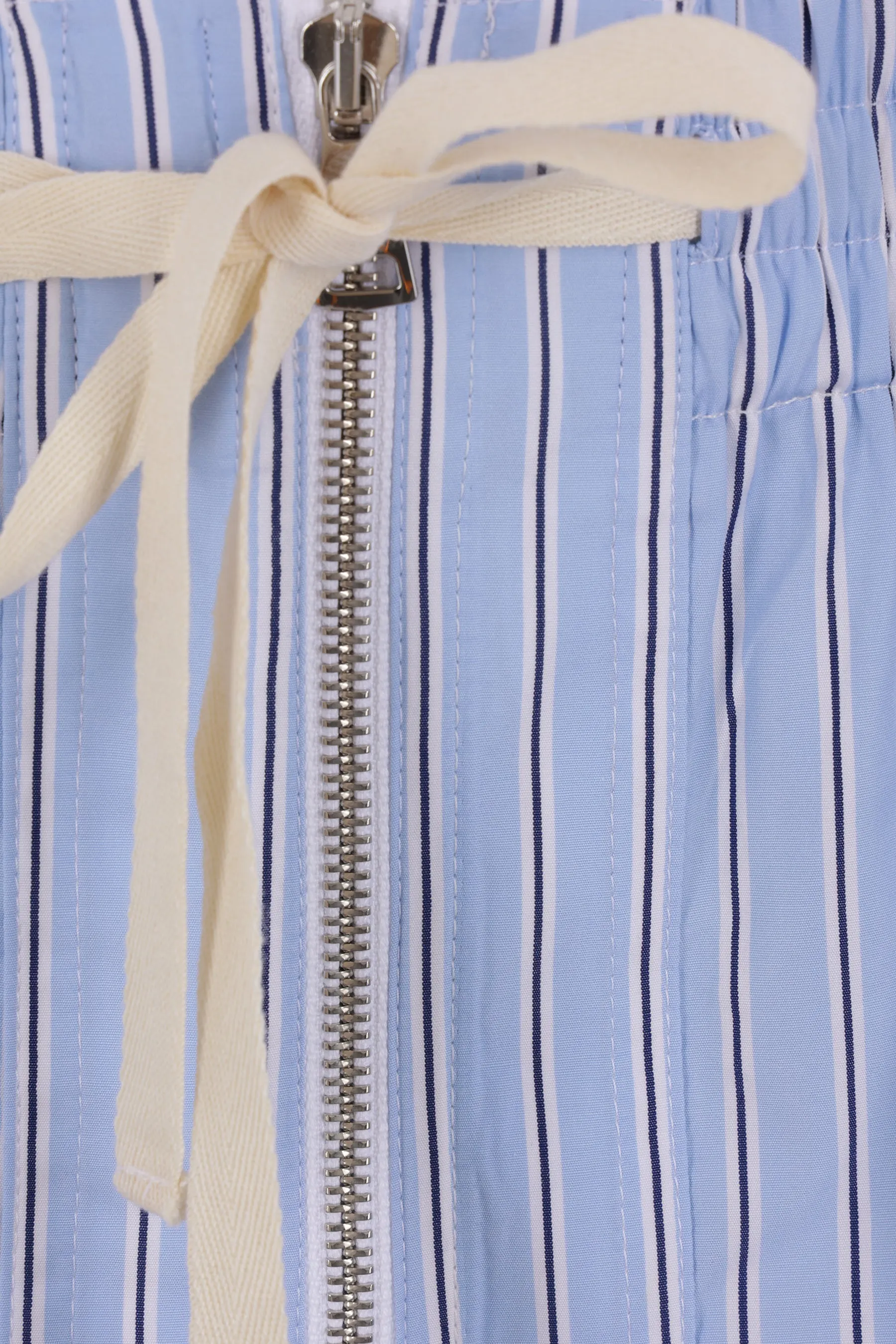 striped poplin shorts