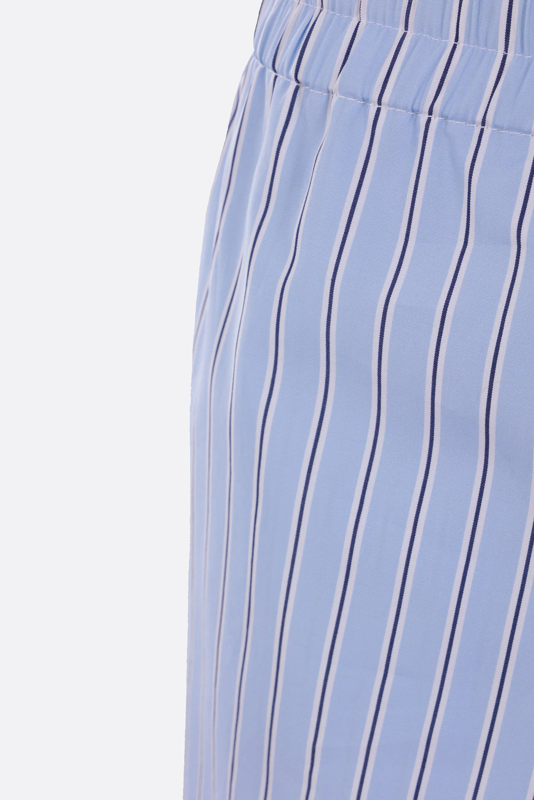 striped poplin shorts