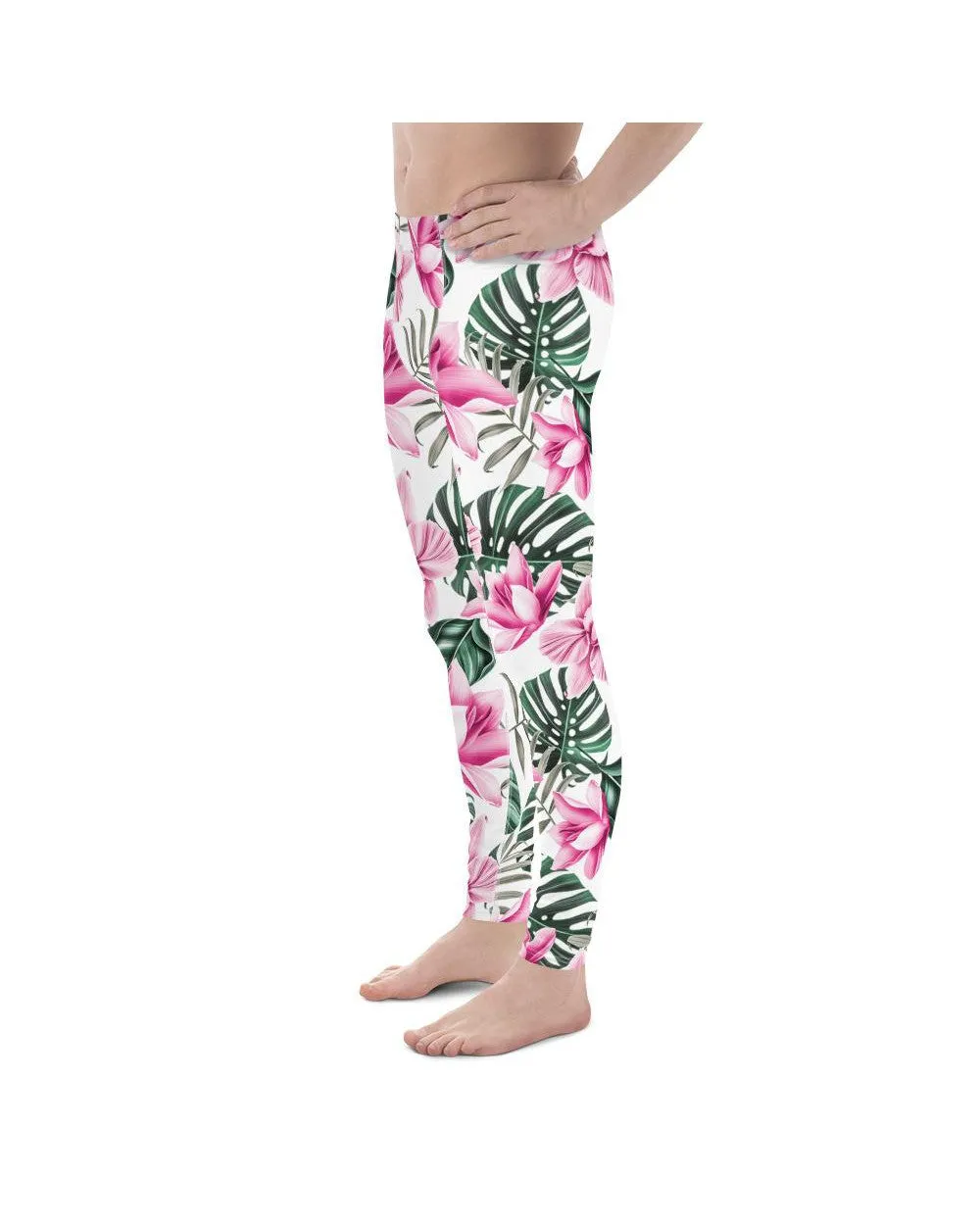 Tropical Floral White Meggings