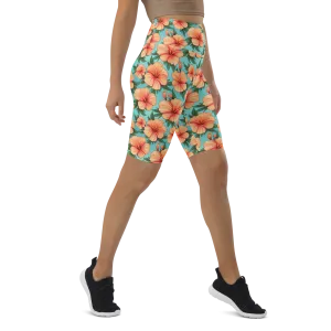 Tropical Hibiscus Bike Shorts