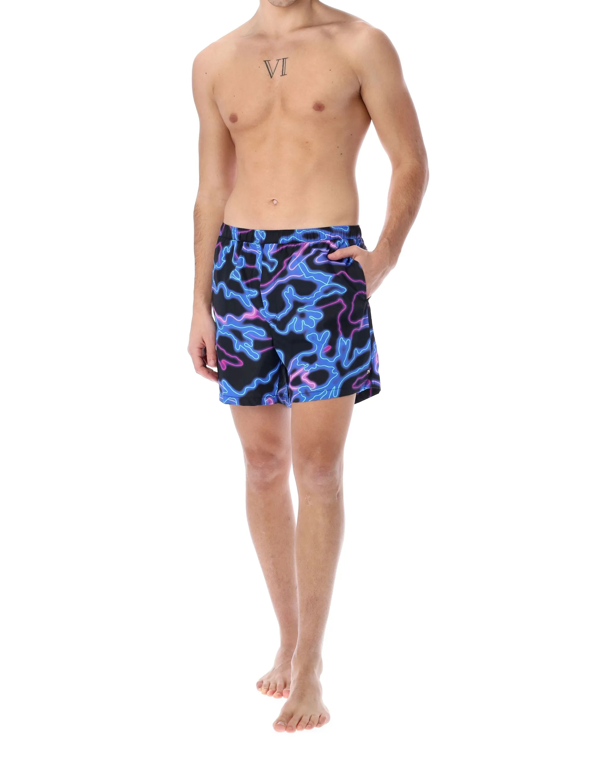 Valentino All-Over Printed Swim Shorts