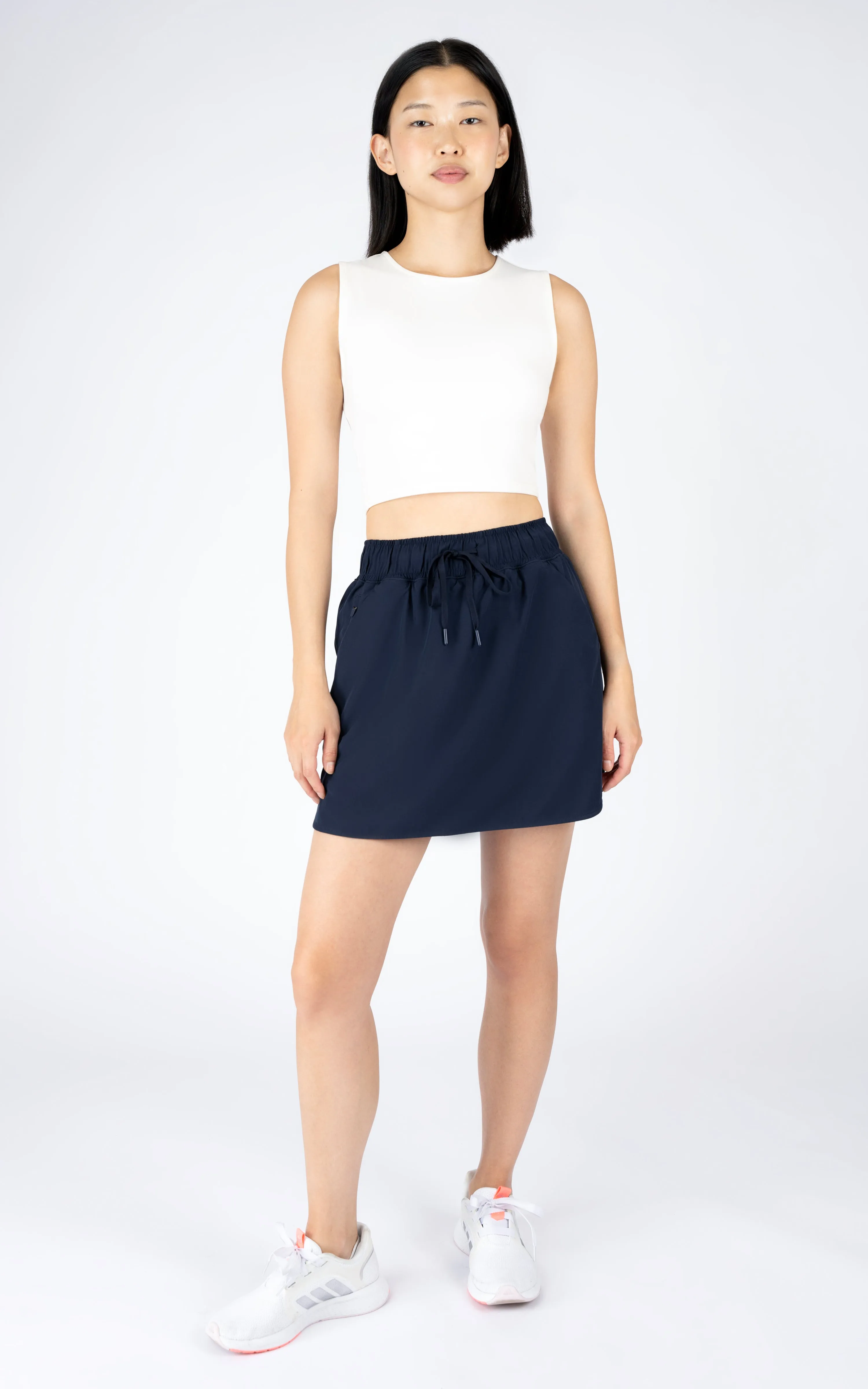 Woven Skort with Built-in Shorts